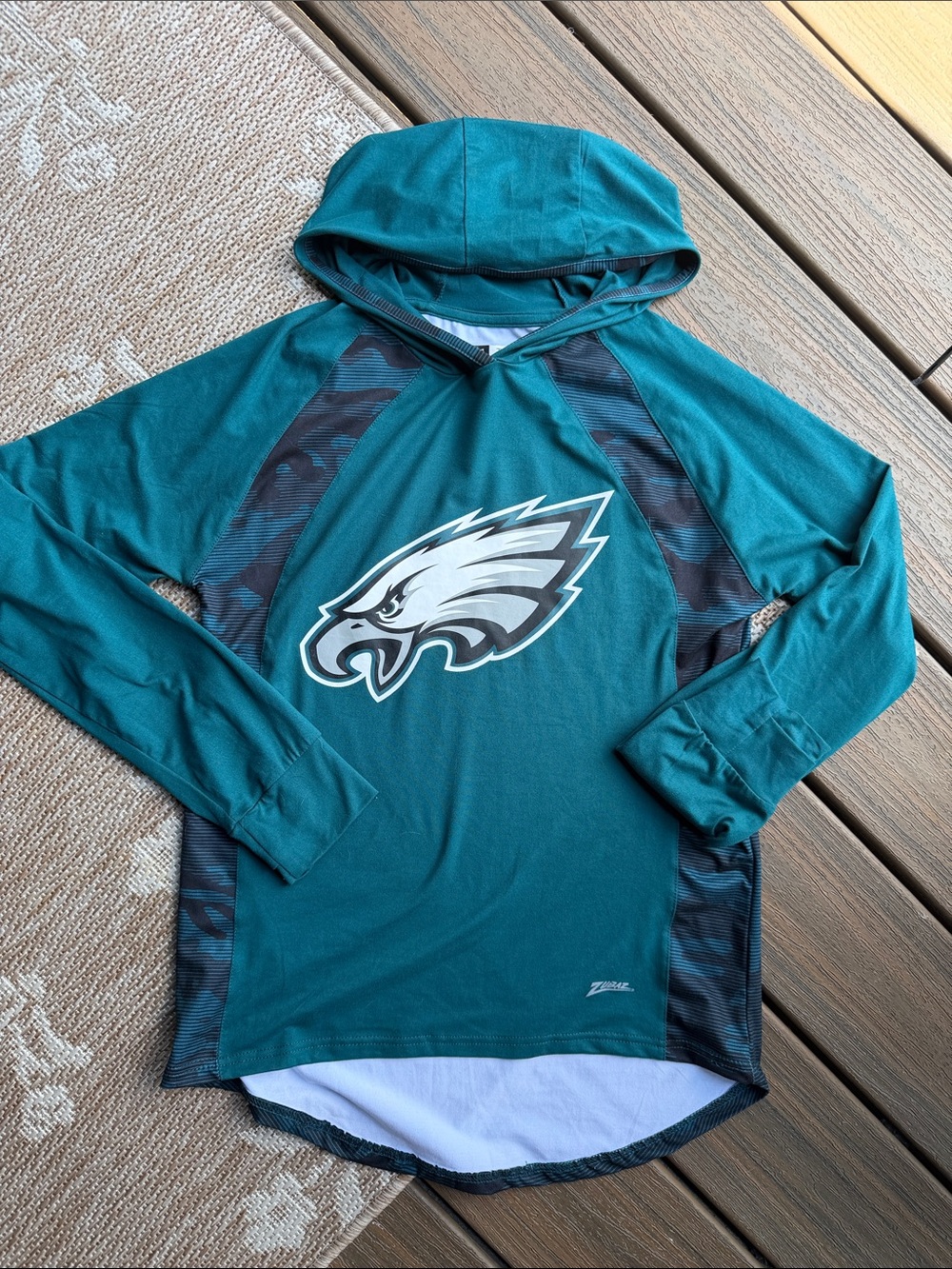 Philadelphia Eagles Teal Hooded Pullover with Team Logo